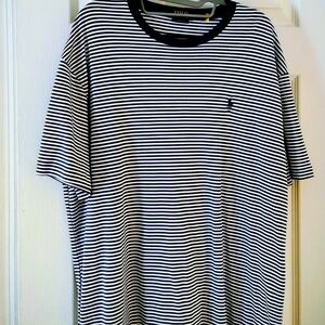 Polo by Ralph Lauren Black and White Striped Men's Shirt